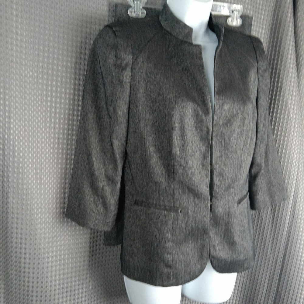 Antonio Melani Women's Suit Set Jacket Skirt Herringbone Metallic Size 4 - Picture 5 of 16
